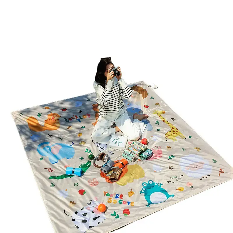Mini picnic mat, beach ground mat, camping cloth, moisture-proof pad, lightweight, wear-resistant, portable, foldable cushion