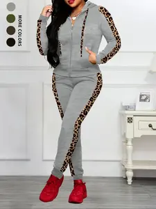 Women's Winter Classic Fitted Two-Piece Set, Long Sleeve Top & Pants with Stripes, Casual Everyday Home Wear, Warm Autumn Clothing for Ladies Outfit, Womenswear