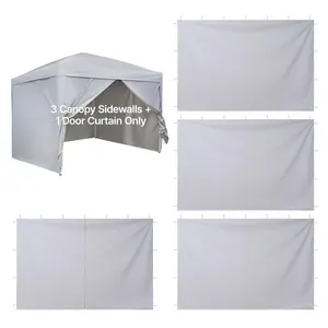 VEVOR Canopy Sidewalls, Fit for 10 x 10 ft Pop Up Canopy Tent, Tent Side Walls with Waterproof and Sunlight Protection Layer for Outdoor Event Tents, Vendor Booths, Camping (4 Sidewalls Only, White)
