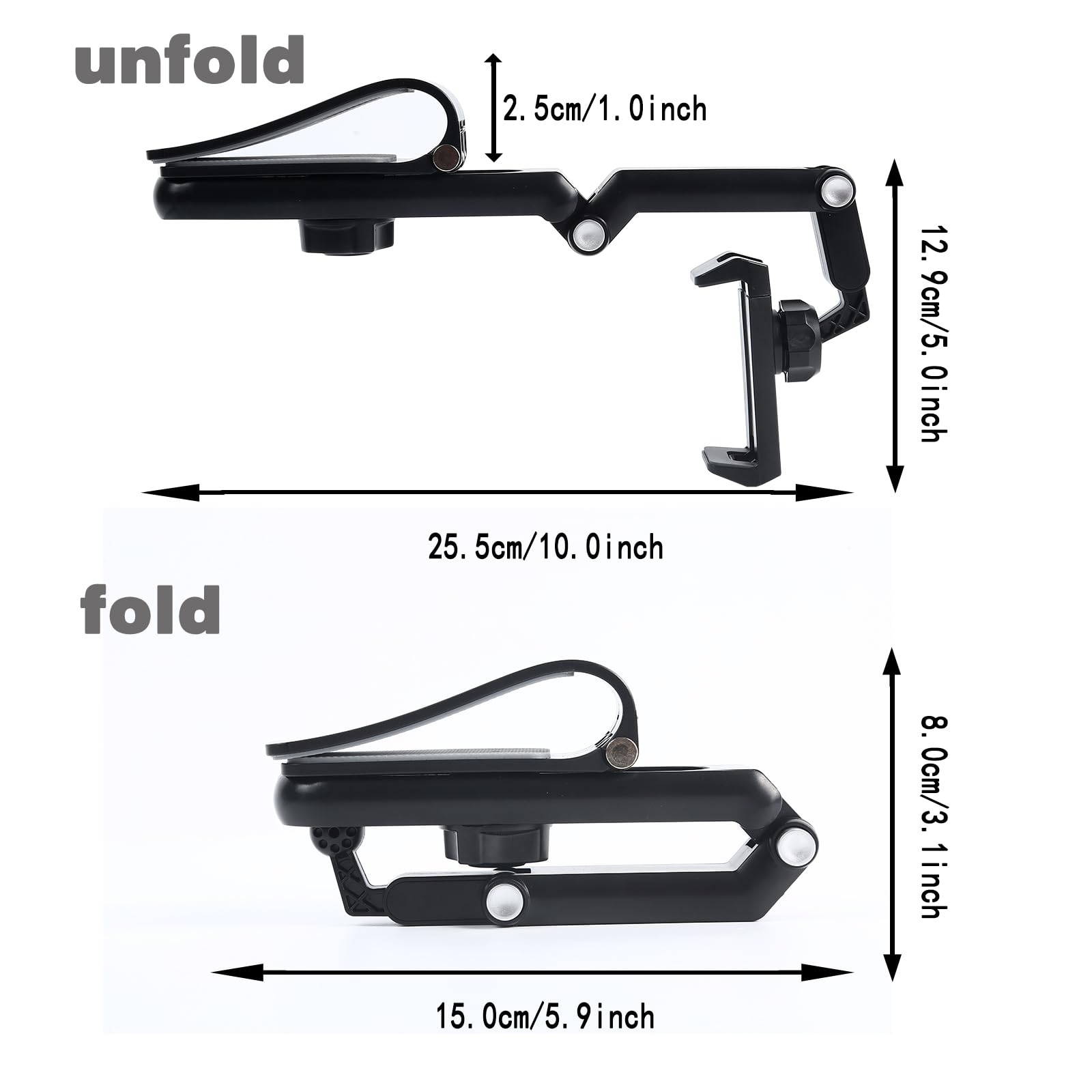 Sun Visor Phone Holder, Phone Holder for Car, 360 Rotatable and Adjustable, Compatible with Most of Smartphones, More Comfortable to Use Hands-Free.