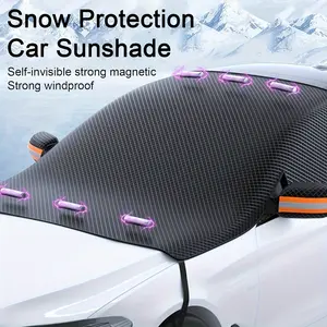 Heavy-Duty Magnetic Windshield Cover with 6 Strong Magnets!🚗 All-Weather Protection from Snow, Ice, UV & Pollen.Universal Fit for Cars, SUVs & Vans - Your Ultimate Winter Car Survival Kit!