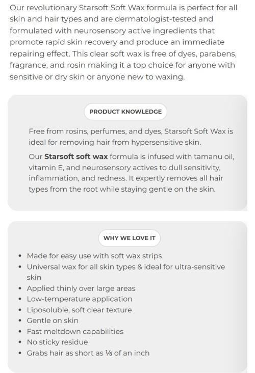 Starsoft Soft Wax for Sensitive Skin (500ml)