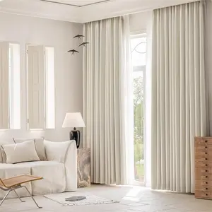 Pure Color Linen-Look Curtains, 2 Piece Set Classic Simple Premium Fabric, Light Blocking Insulating Practical Curtains, Multi-Size Options, Easy Install Curtain, Window Curtain