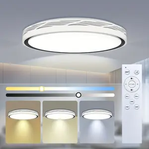 FCPVHOY 20 Inch Large LED Flush Mount Ceiling Light 2700K-6500K Dimmable with Remote Control 70W 8900lm Adjustable RGB Lighting for Bedroom Living Room Hallway