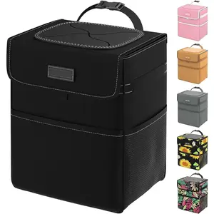 Trash Can - Leak-Proof  Organizer and Storage Bag for The /Front/Console of Any ,Sedans, SUVs &  Easy-to-Install  Accessory Interior