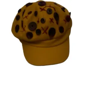 Ladies Joe Customized Joe Newsboy Cap with Unique Button Design and Vibrant Yellow Color