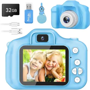 Camera for Boys and Girls,  Digital Camera for ,  Camera Christmas Birthday  Gifts for    6 7 8 9 10 with 32GB SD Card, Video Recorder 1080P (Blue)