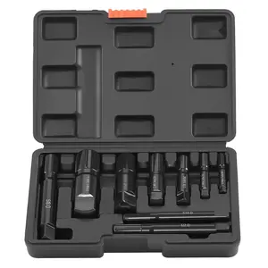 9-Piece Pipe Extractor Set, Heavy-Duty Cr-Mo Steel Broken Pipe Extractors With Solid Storage Case, For Removing 1/8 Inch To 1 Inch Damaged Threaded Pipes And Fittings, Ideal For Plumbers, Mechanics, And DIY
