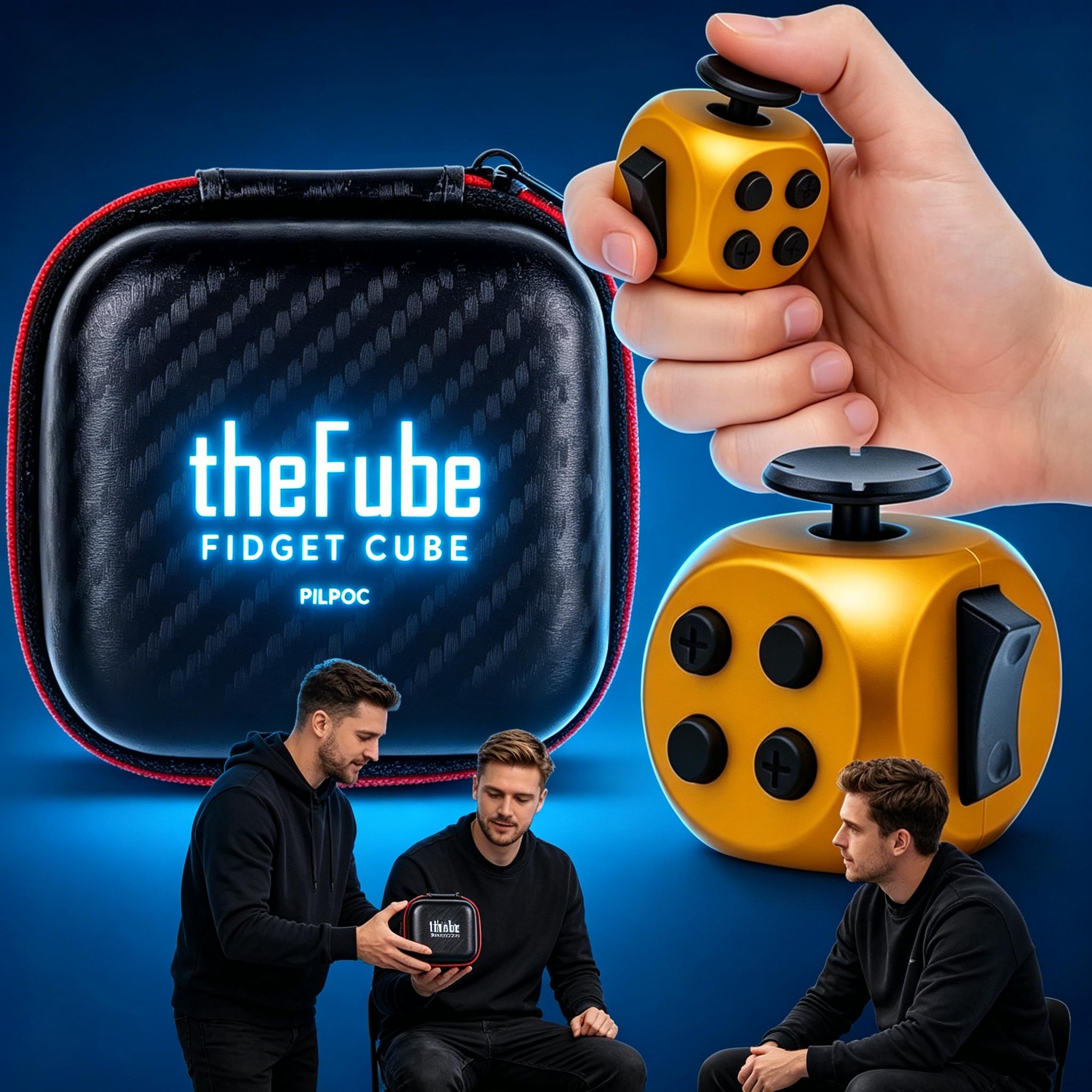 Infinity Stress Relief Cube for Adults & Kids | 6-Sided Fidget Toy, Boosts Concentration & Mindfulness, Silent & Audible Modes, Includes Portable Carry Case