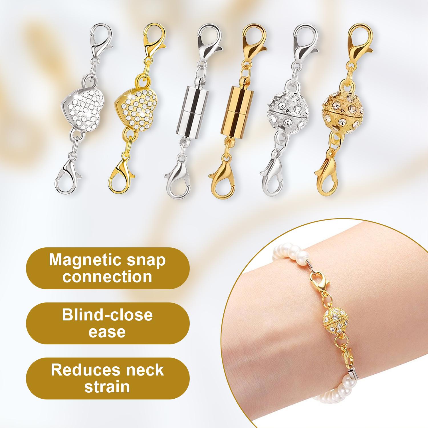 12 PCS Magnetic Necklace Clasps and Closures with Lobster Clasp Gold and Silver Stainless Steel Charm Pendant Gift set for Women Girls Seniors 12 PCS Magnetic Necklace Clasps and Closures with Lobster Clasp Gold and Silver Stainless Steel Charm Pendant Gift set for Women Girls Seniors