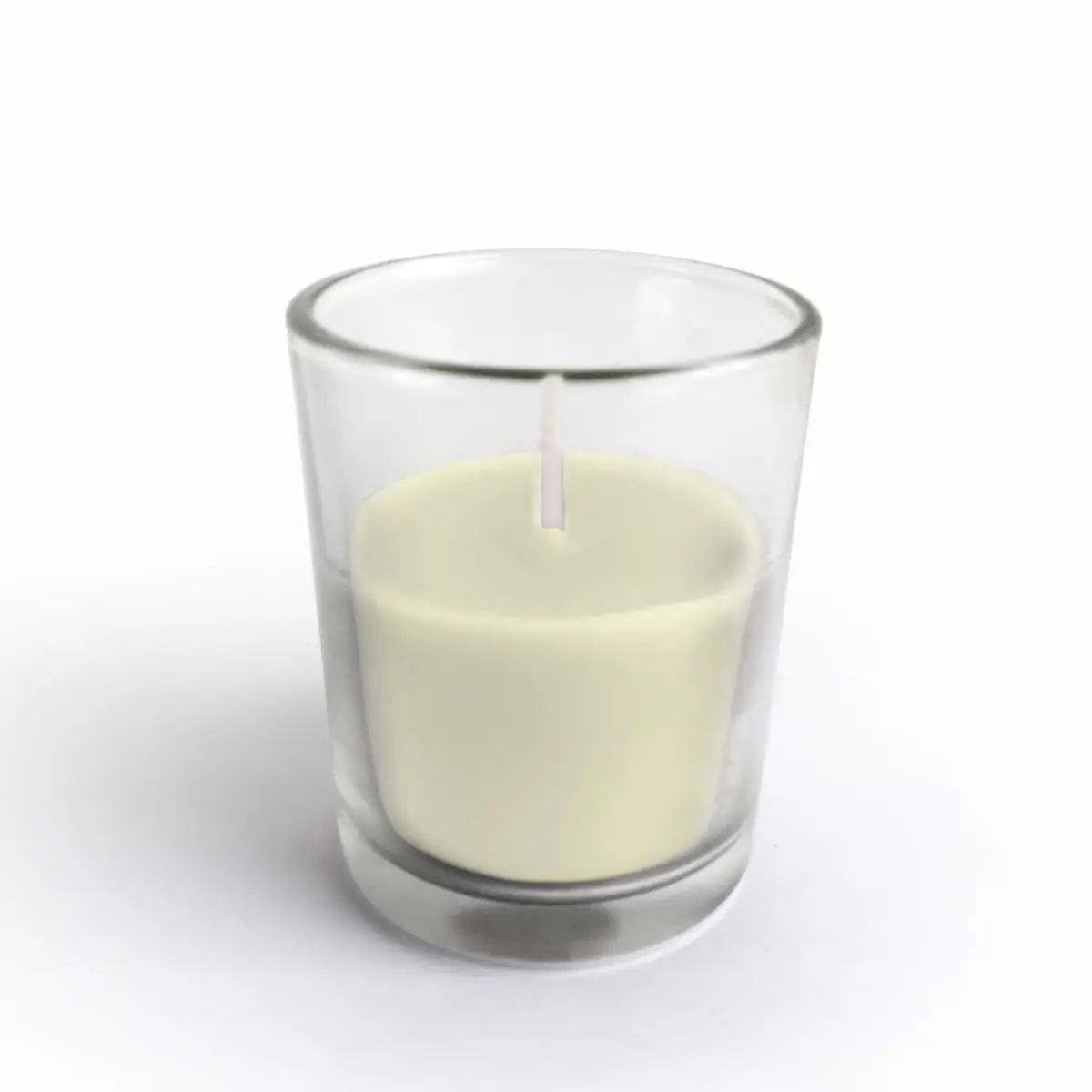 Jeco CVZ-018 Round Glass Votive Candles, Ivory - 12 Piece per Box