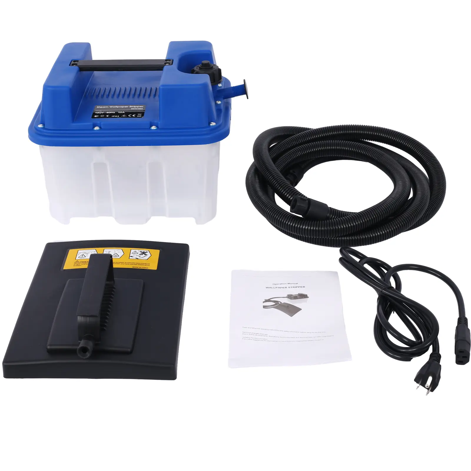 4.5L Steam Wallpaper Stripper with 7.8" x 11" Steam Plate Lightweight Easy Removal for Household Kitchen Adhesive Cleaning