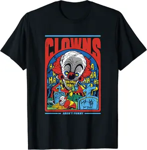Scary Clown Weirdcore Aesthetic Horror Kidcore Scene T-Shirt - Nicolekhach Shop 60B0BR63L9KH
