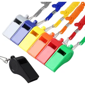 7Pcs Coach Whistles with Lanyard Plastic Whistles Bulk for Basketball Football Gyms