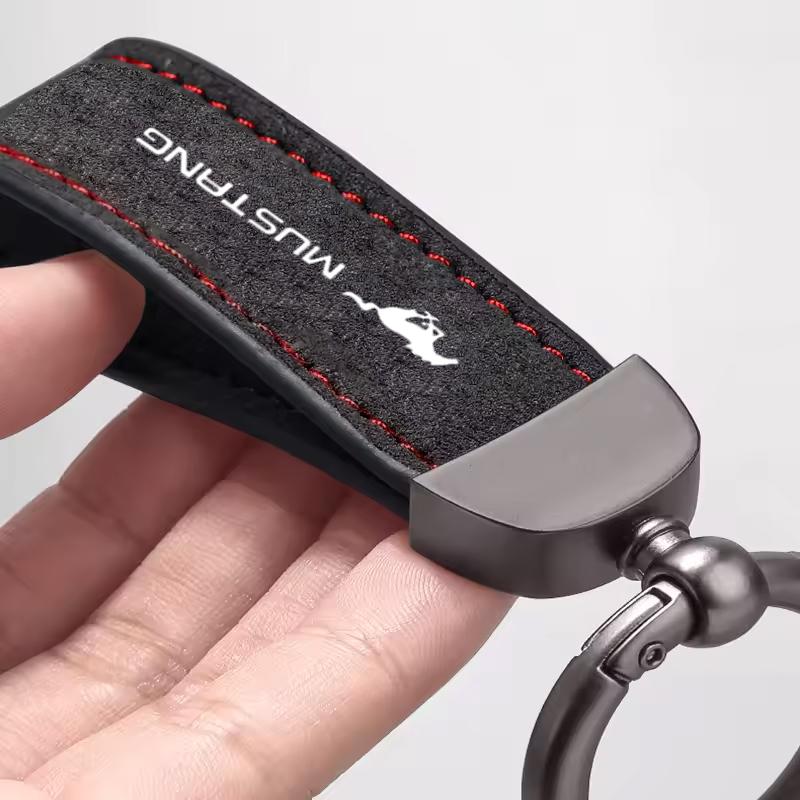 Suede Leather Car Key Chain Ring Keychain for Ford Fusion Mustang Explorer F150 F250 F350 Ecosport Edge S-Max Ranger Accessories