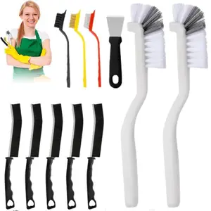 8/11/12 Pack Crevice Cleaning Brush Set, Hard Bristle Cleaning Supplies for Kitchen, Bathroom, Corner, Grout, Sink, Cup, Teapot, Bottle, Blender