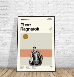 Thor Ragnarok Movie Poster, Film Retro Poster – Minimalist Movie Poster TTM3L-176