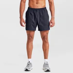 Ouber Men's Athletic Running Shorts Quick Dry Workout Shorts 5" Gym Shorts with Zip Pockets