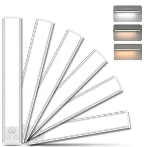 LED Rechargeable Motion Sensor Closet Light, Adjustable Brightness Cordless Wardrobe Lighting, Stick-On Night Light for Closets, Cabinets, Dressing Room, No Wiring Needed High Intensity Led Strip