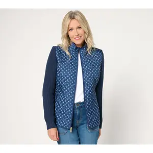 Denim & Co. Heritage Quilted Sweater Jacket