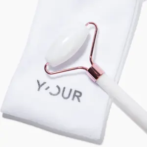 Jade Roller by Y'OUR for Face, Eyes, Neck, Muscle Relaxing | Cooling & De-puffing Massage Tool | Improve Fine lines, Blood Circulation Facial Skincare Calming Soothing, Valentine's Gift for Women