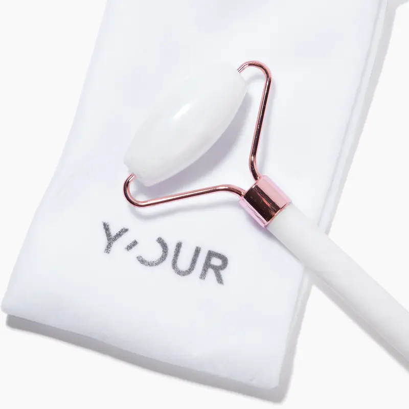 Y'OUR Jade Stone Roller - Compact Unscented Facial Skincare Tool for All, Face/Neck/Eyes, Adults - Cooling, De-puffing, Soothing, Calming, Muscle Relaxing Massage - Improves Fine Lines, Blood Circulation - Valentine's Day Gift for Women