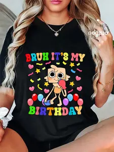 100% Cotton Dandy's World Birthday Goob Funny Casual Graphic T-Shirt