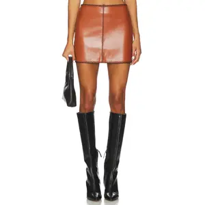 Amanda Uprichard Ginger Skirt in Chestnut