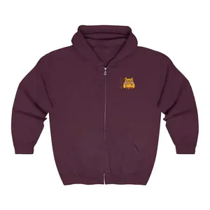 Omega Psi Phi Embroidery Zip Up Hoodie