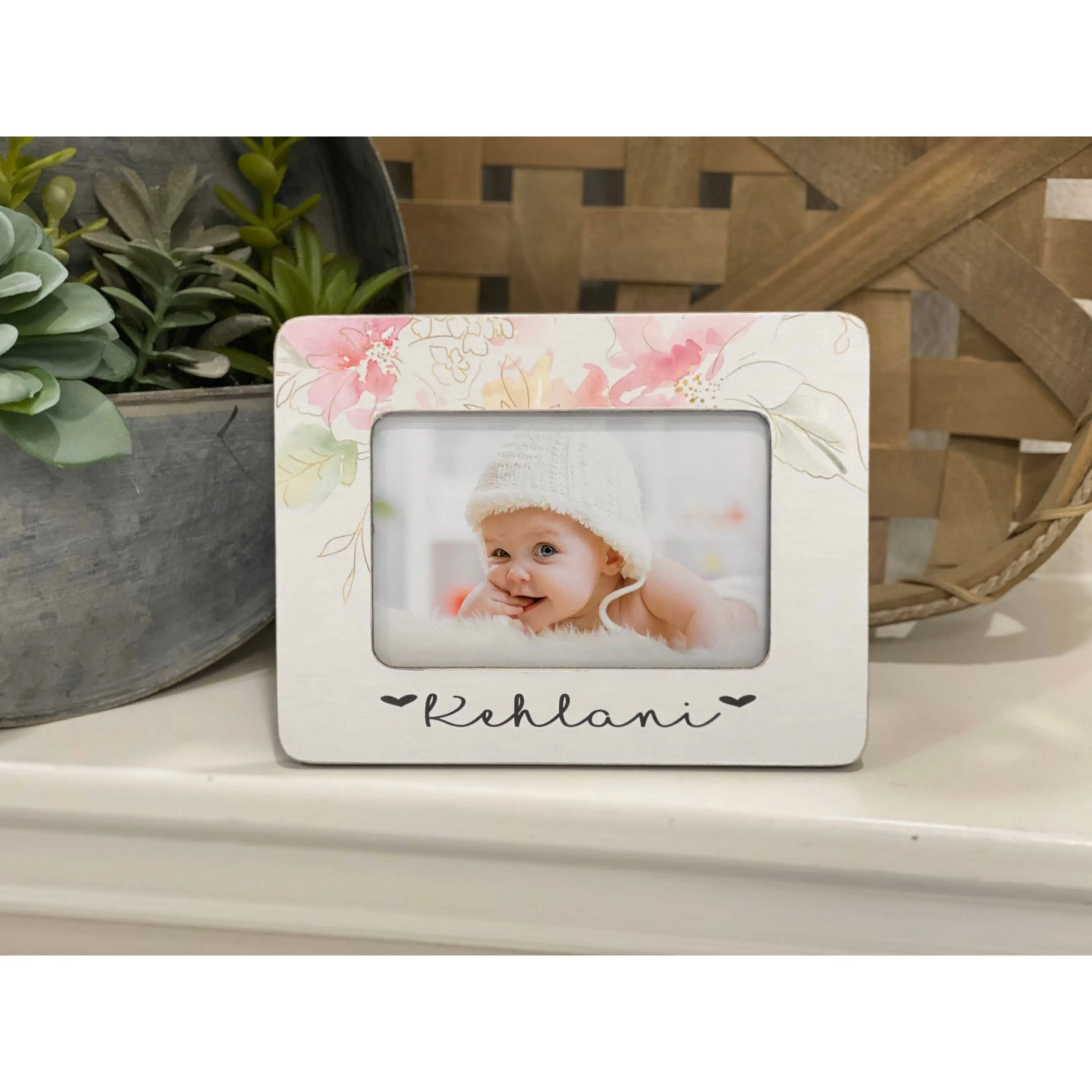 Gift For New Baby Girl Keepsake Personalized Baby Girl Memento Gift Love At First Sight Frame Ultrasound Picture Frame Baby Shower
