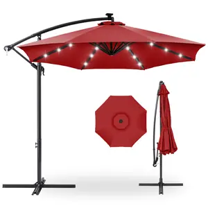 Best Choice Products 10ft Solar LED Offset Hanging Outdoor Market Patio Umbrella w/ Adjustable Tilt Best Choice Products 10ft Solar LED Offset Hanging Outdoor Market Patio Umbrella w/ Adjustable Tilt