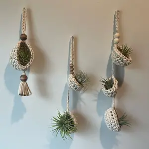 Crocheted Boho Air Plant Holders