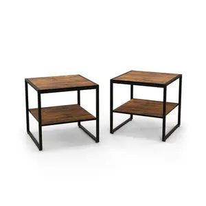 COSTWAY - Modern Fabric Sofa and Accent Chair with 2 Side Table for Living Room