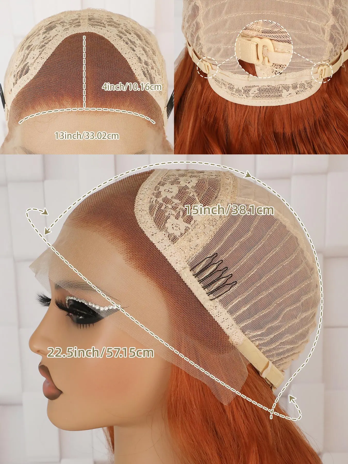 Ginger Orange Body Wave Wig 13X4 Body Wave Wig HD Lace Front  display picture 2