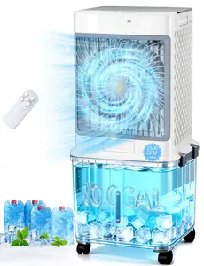 2026 Upgraded Windowless Portable Air Conditioner, Evaporative Cooler, 10GAL Detachable Tank, Oscillation, Timer, Quiet, 30H Cooling Fan for Bedroom and Garage