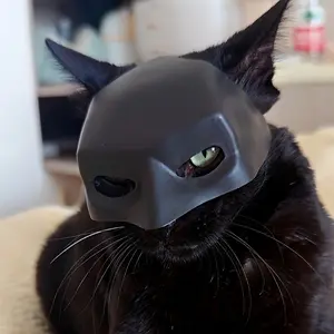 Funny Prank Bat Pet Cat Helmet with Elastic Strap Photo Mask Interactive Toy, Fun Animal Costume Accessory for Playtime