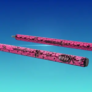 EVO PIRATES Rose Raid Pool Cue — Glass Fiber Shaft, Carbon+Glass Fiber Butt, EVO 12.5mm Tip, Thin Conical Taper, Wrapless Grip, 29"/29", 19–19.5oz, 5/16-18 Joint, Joint Protectors, Weight Adjustment Ready