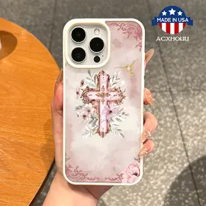 Premium Magnetic Case for iPhone11/12/13/14/15/16/promax Elegant floral cross MagSafe Ready,Anti-Fall,Ultra-Thin Design|Perfect for Everyday Use