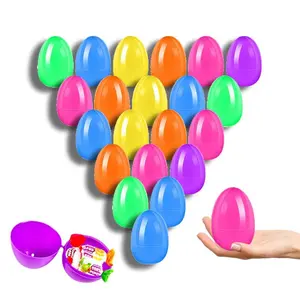 100/200 Easter Eggs 2.36" Bright Colors Plastic Easter Eggs Empty Include 18 Golden Eggs Perfect for Eggs Hunt,Easter Basket