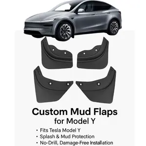Mud Flaps for Tesla Model Y | No-Drill Installation | Front & Rear Protection