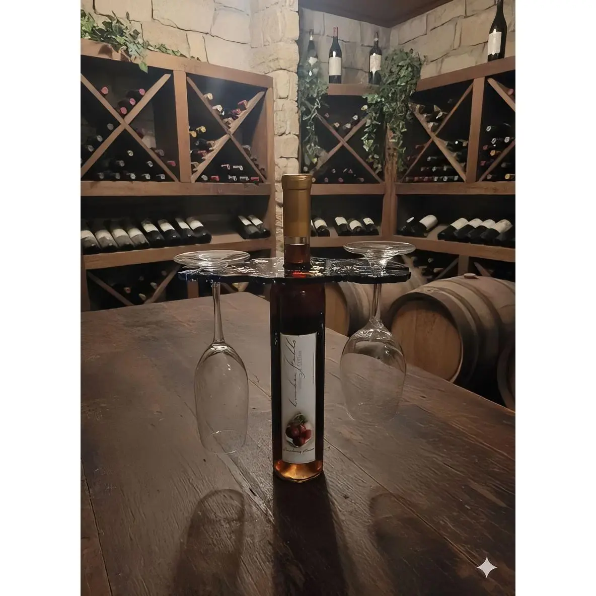 Resin Wine Glass Holder - Elegant Tabletop Display for Wine Lovers