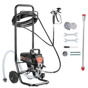 VEVOR Stand Airless Paint Sprayer, 950W Power 3000PSI Electric Sprayer with Cart, Speed Control, High-Efficiency Tool for Home Interior, Exterior & Large Projects, Fine Even Painting