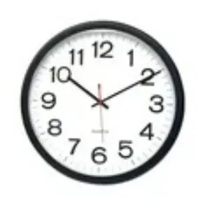 Indoor/Outdoor Clock, 13 1/2", Black