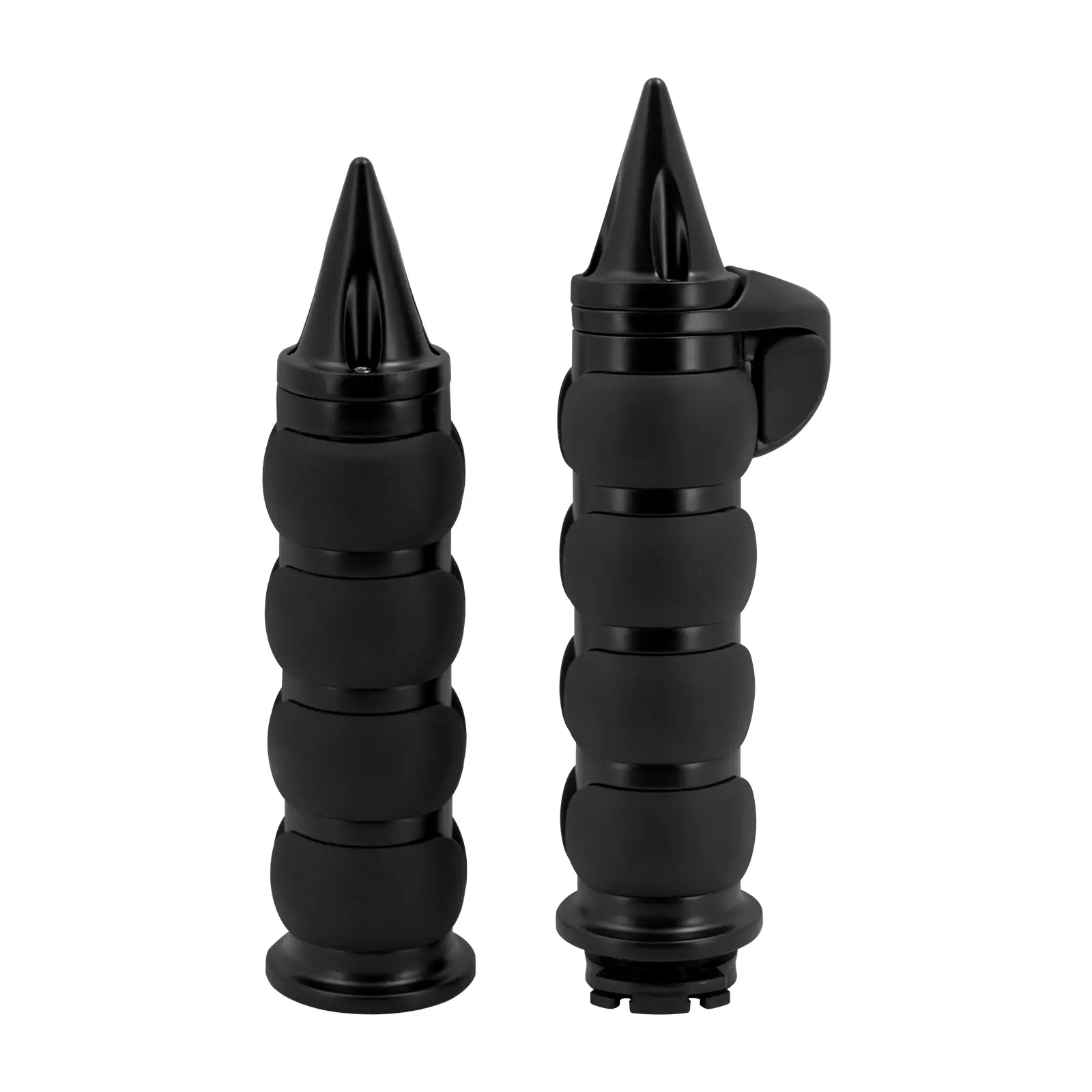 Mactions 1" Non-Slip Aluminum+PVC CNC Machined Motorcycle Hand Grips, 02-'17 Fits Pair Set for Harley Bikes Softail Dyna Sportster, Throttle Tune