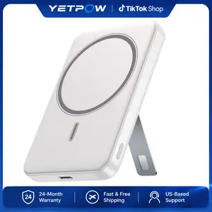 Magnetic Portable Charger, 10000mAh Wireless Power Bank with USB-C 20W Fast Charging, Built-in Stand and LED Battery Indicator, Portable Phone Charger Compatible with MagSafe iPhone 17/16/15/14/13/12 Series,W20
