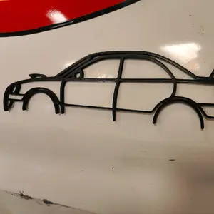 2004 Subaru sti outline wall art, perfect for the garage.