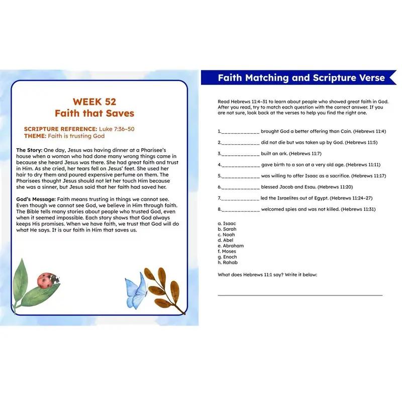 Bible Study Workbook for Kids Notbook: Lessons , Activities, Quizzes, and Questions to Deepen Your Faith (Spiral Bound) NotBook