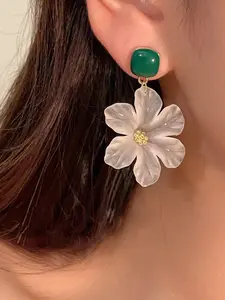 Flower Design Dangle Earrings, Fashionable Jewelry for Women, Daily Clothing Decor, Trendy All-match & Exquisite Jewelry for Birthday Gift, Fashion Jewelry Accessories