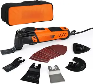 Oscillating Tool 5Oscillation Angle, 4 Amp Oscillating Multi Tools , 7 Variable Speed with 16- Electric Multitool  & Carrying Bag - 70800