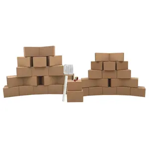 UOFFICE UBMOVE Basic Moving Room Kit with 10 Boxes & Supplies for Organizing Storage Durable Reinforced Organizer for Smooth Moving Tasks